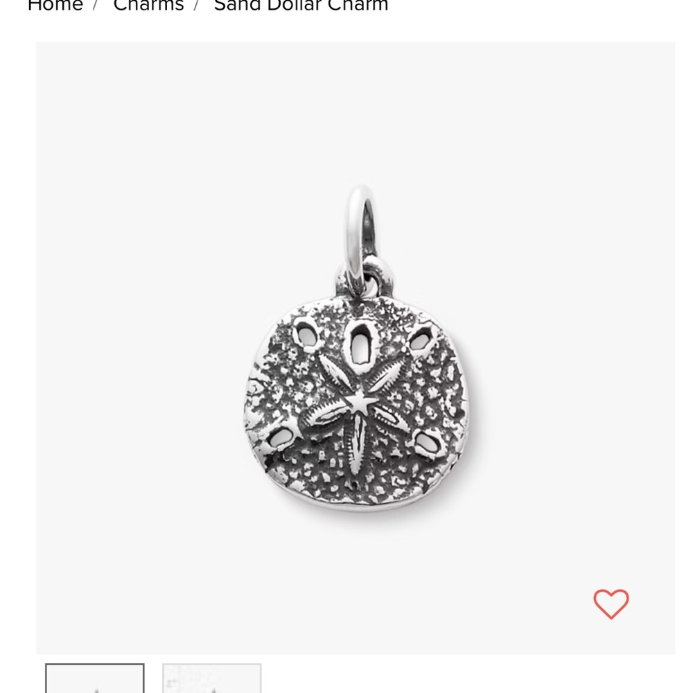 James Avery Silver Ocean Sand Dollar Charm